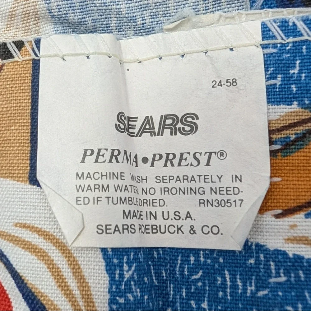 Vintage MLB Baseball Curtain Panels Sears Perma‑Prest 81x23 Sports Teams USA